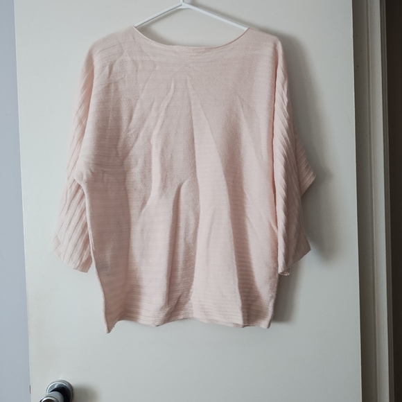 DUFFY Pale Pink 100% Cashmere Ribbed Sweater S - Picture 2 of 4